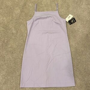 Y2K Vintage Calvin Klein Deadstock Lavender High Neck Mini Sun Dress Size 8 NWT